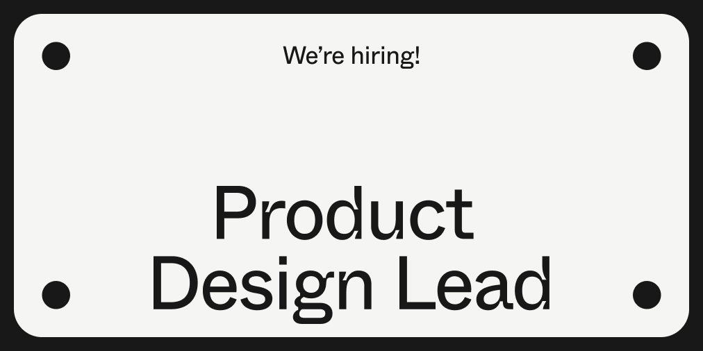 We’re hiring a product design lead! If you are a humble team player, a systems thinker, and a skilled craftsperson, please apply. Full JD here: garden3d.notion.site/Product-Design… (1/4)