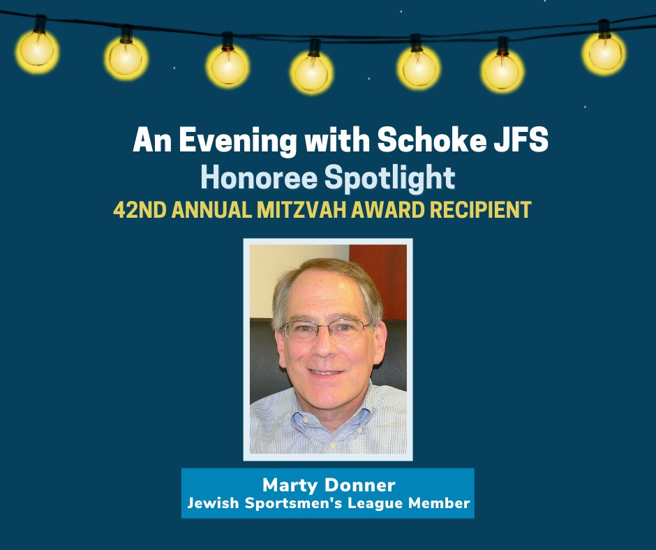 JFS_CT's tweet image. The Jewish Sportsmen's League is being honored with the 42nd Annual Mitzvah Award for An Evening with Schoke JFS on May 22, 2022.
Today we highlight JSL member, Marty Donner.

To learn more about the event and register, visit: ctjfs.org
#Stamford #FairfieldCounty