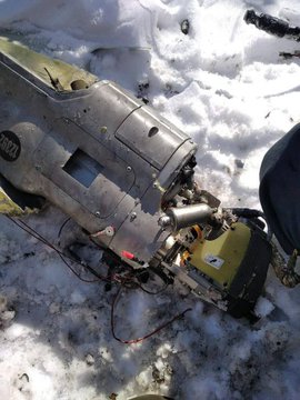 DGfdujf's tweet photo. #Ukraine: A Russian Orlan-10 reconnaissance UAV was shot down in #Kharkiv Oblast. https://t.co/gOyBX5Y5x1
