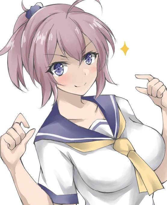 #艦これ版真剣お絵描き60分一本勝負_20220321
#艦これ版深夜の真剣お絵描き60分一本勝負 
青葉、見ちゃいました!(ドヤ) 