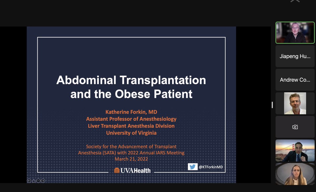 TransplantAnes's tweet photo. Dr. Forkin from University of Virginia on #Transplant and #Obesity https://t.co/hPctDW0h8X
