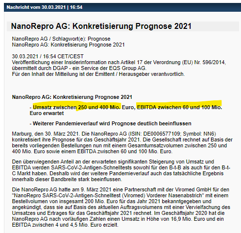 l_m_s15's tweet photo. Herrlich. Wieder typisch #Nanorepro | feiern sich für Zahlen, die deutlich von der ursprünglichen Prognose entfernt sind.
Umsatz 33,1% unterhalb der unteren Spanne
EBITDA -34,2% unterhalb der unteren Spanne
Bei der Prognose 2022 dann einfach 1/3 vom unteren Ende abziehen. https://t.co/UdTUxXydHX
