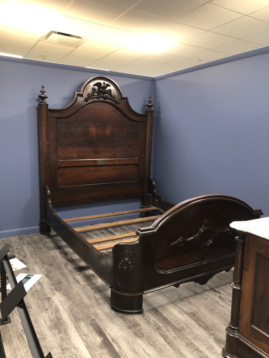 mlynchhist's tweet photo. Visitors have been asking about the Lincoln bed ever since @the_allm reopened.
Don’t worry, folks—it’s coming back. https://t.co/m8sQ80Ud81