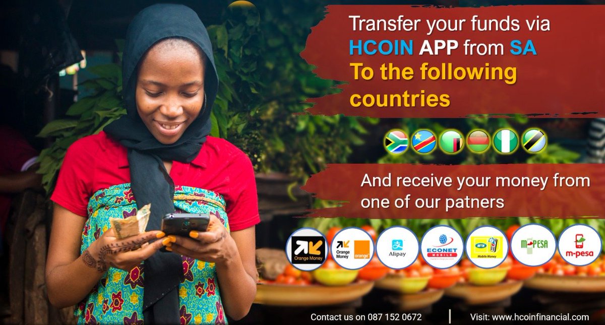 Hcoincommunity's tweet photo. Click click click! it is as easy as 123 to send funds from your Hcoin account to Orange Money, Econnet, Alipay, MTN, Mpesa ! https://t.co/fIOZYXqSLR