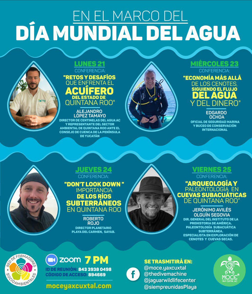 EnriqueDC64's tweet photo. Hola te invitamos al ciclo de conferencias en el marco del “Día Internacional del Agua." Hablaremos del impacto de este valiosísimo recurso amenazado por la construcción del Tren Maya. Agradeceremos tu presencia y te pedimos compartir. Hoy necesitamos mexicanos bien informados. https://t.co/KdbA0sWuFh