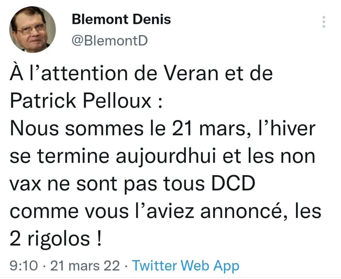 #Veran #VeranDemission #patrickcohen #PatrickPelloux #Hivers #DCD @olivierveran #PassCode #PasseClimatique #passevaccinaldelahonte