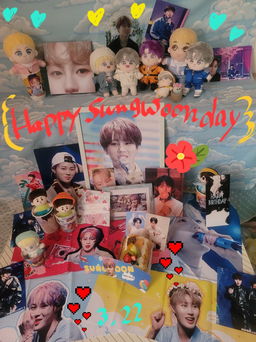 💙HAPPY Sungwoonday💙
☁️성운 君☁️생일 축하해요✨
ありったけの성운(いやまだ😆)飾ってお祝い🎁
cakeもあるの…埋もれてる😂
いつもたくさん愛を発信してくれて嬉しいです❤️これからもずーっと一緒です✨応援していきます
#하성운 #하늘