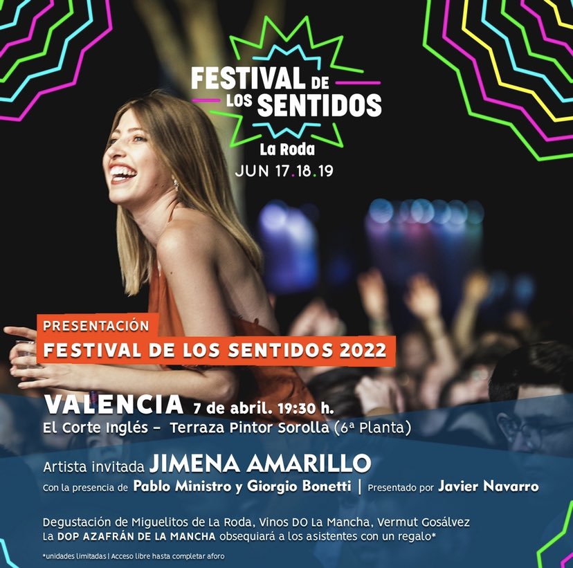 FdelosSentidos's tweet photo. VALENCIA!! Nos vemos el 7 de abril!!
Muy bien acompañados!! Y en un lugar ideal!!
#sentidos22 #valencia #laroda #albacete #ambitocultural #ecivalencia #jimenaamarillo #fatgordon #valenciacity #planesvalencia #festivales #fdls https://t.co/cHEtFf1q1A