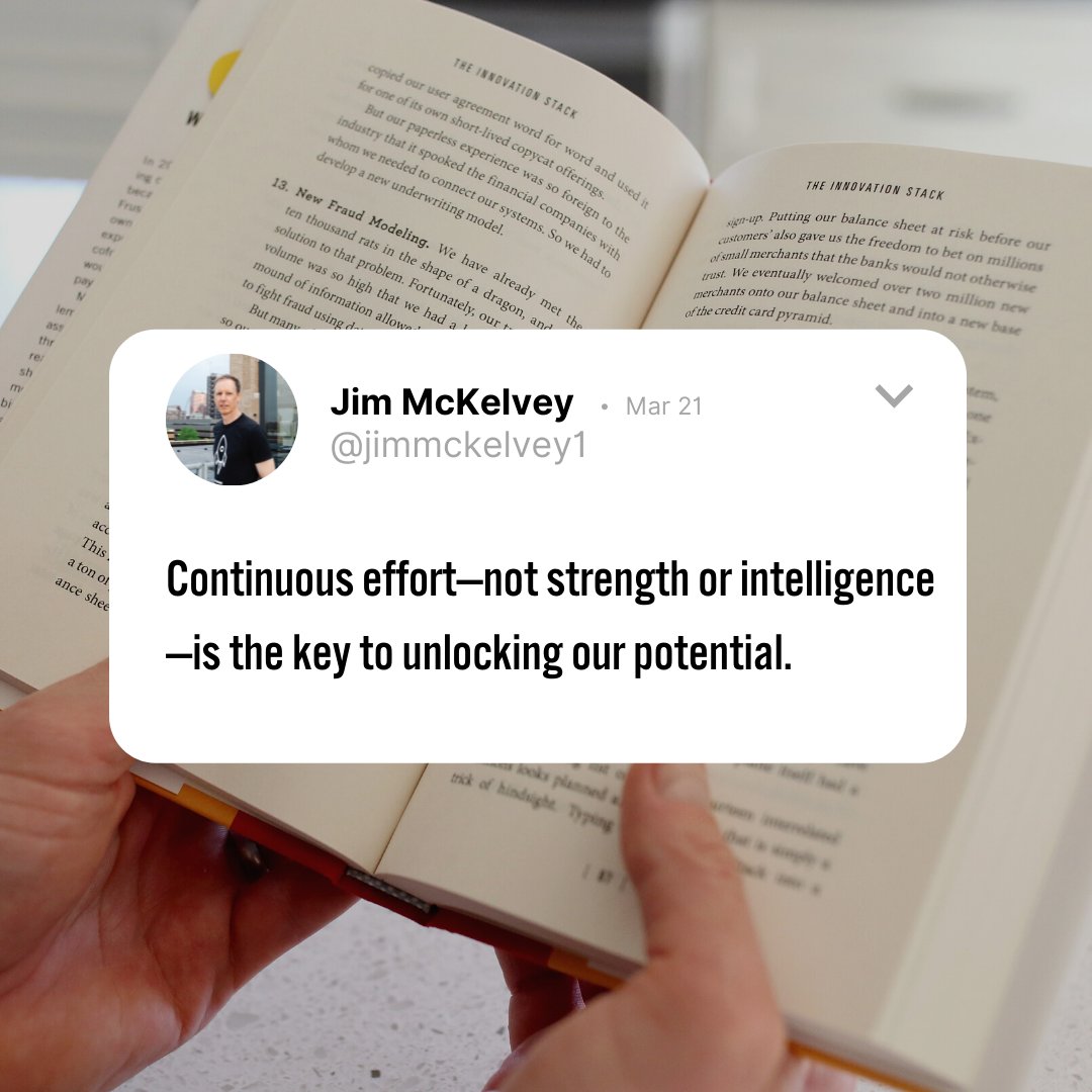 2000F's tweet image. Everyone on this earth has potential. The key is a continuous effort. How do you plan to show up this week?

#mondaymotivation #innovationstack #theinnovationstack #innovationstackbook #author #innovation #entrepreneurship #business #businessreads #inspiration #tech