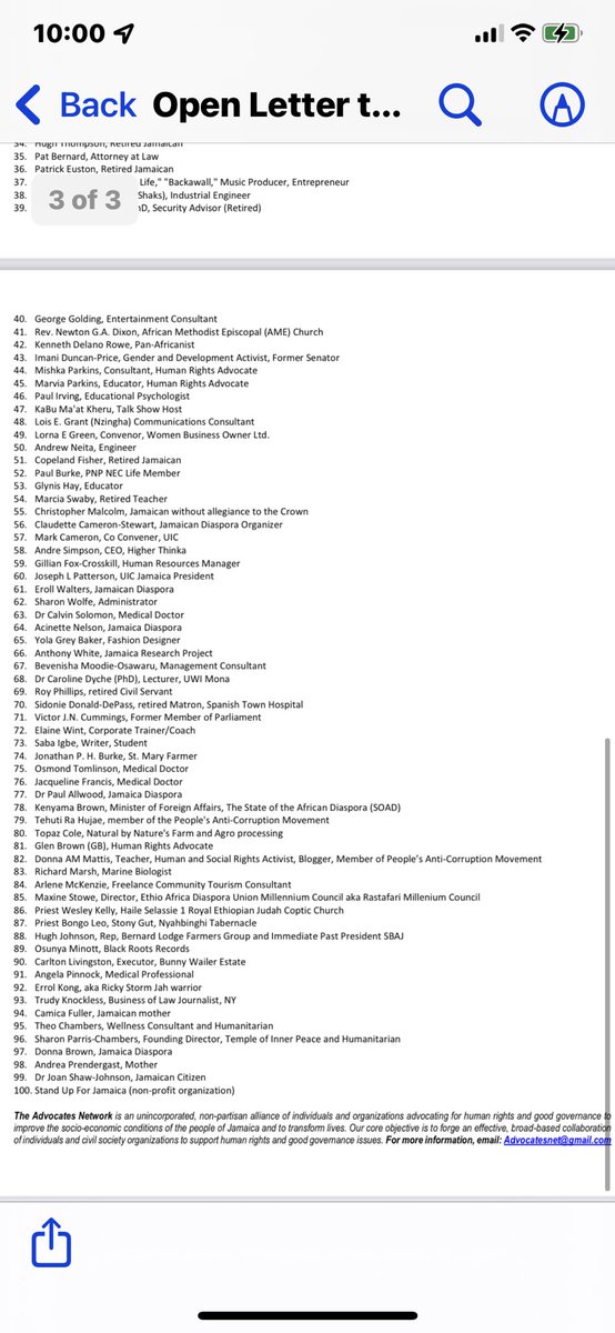 Here is the open letter in advance of the Royals’ visit tomorrow