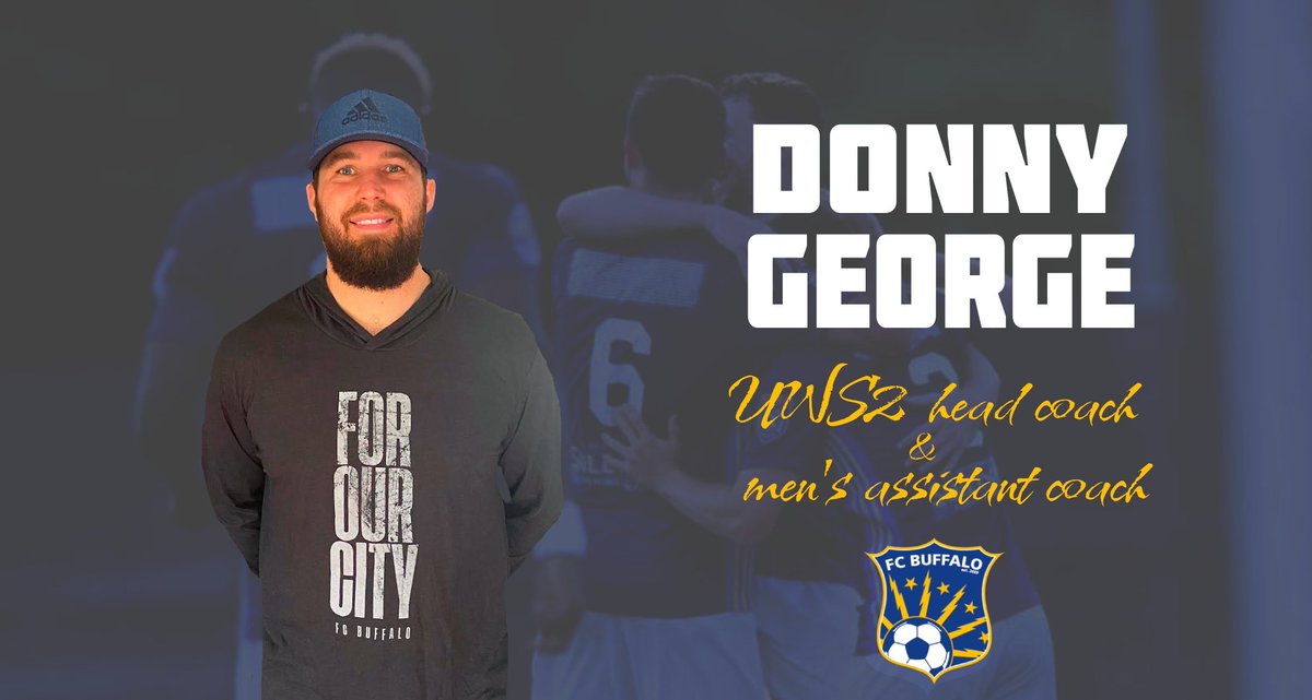 FCBuffalo's tweet photo. Good morning, team. We're truly happy to announce that @DonnyGeorge6 has agreed to lead our @UWSLeague2 side as well as assist @Ry_Osborne with the men's @NPSLSoccer team 🔵🟡🦬

📝⚽️ More --> https://t.co/ShcwjBkRlV https://t.co/mLgQT0wMJw