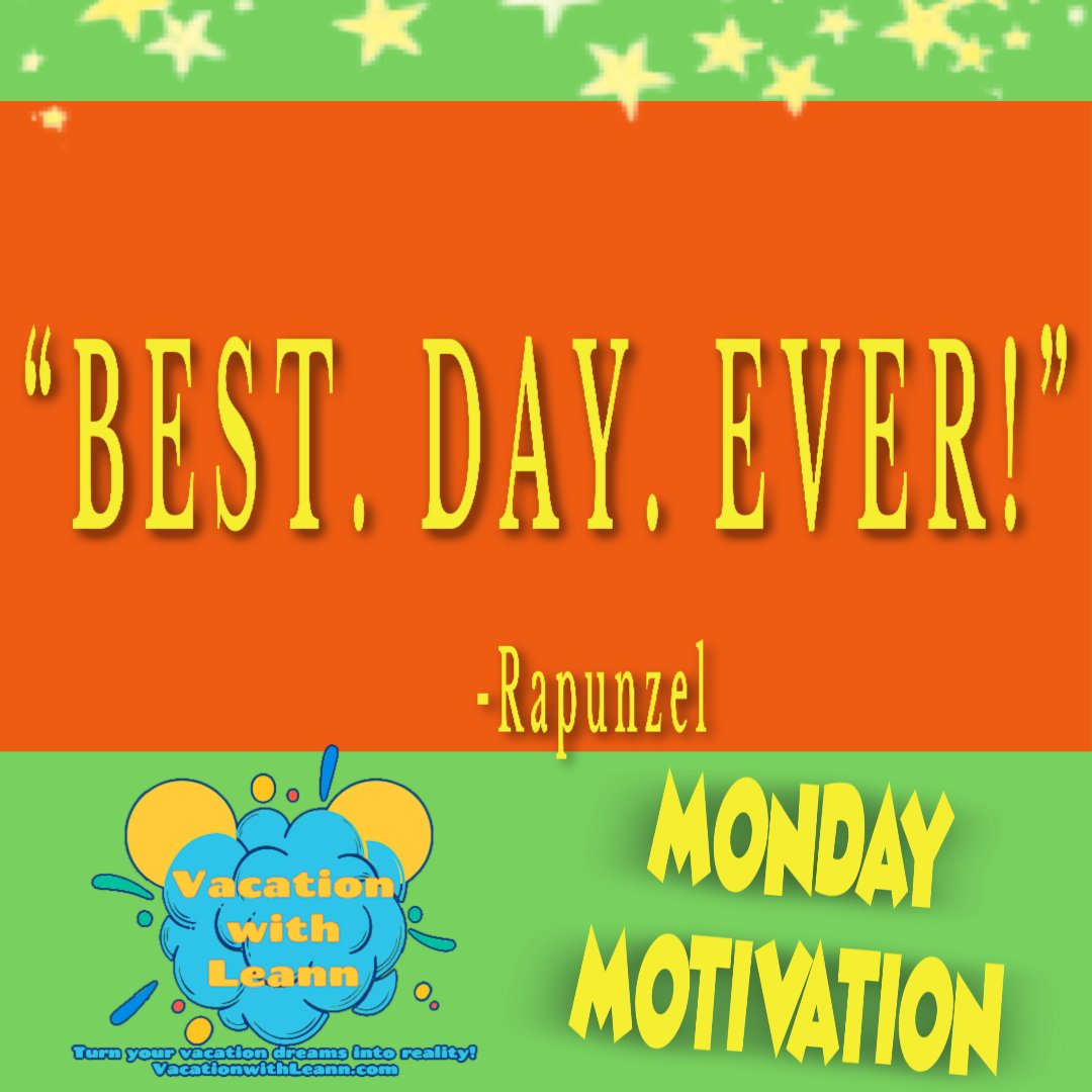 TravelwithLeann's tweet photo. Make today the BEST DAY EVER! #mondaymotivation #tangled #rapunzel #thelemonssisters #vacationwithleann https://t.co/BxajXYd0D2