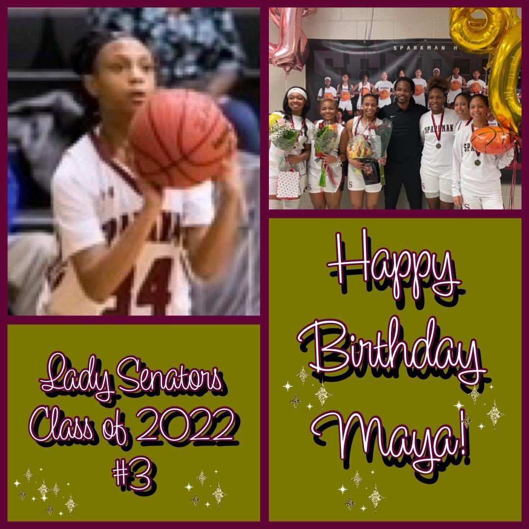 SparkmanGirlsBB's tweet photo. Let’s give a Happy Birthday Shout Out to Our Lady Senators Class of 2022 #3! Happy Birthday, Maya! We hope you have a blessed and outstanding day.
#WeAreSparkman https://t.co/W04xYH5re3