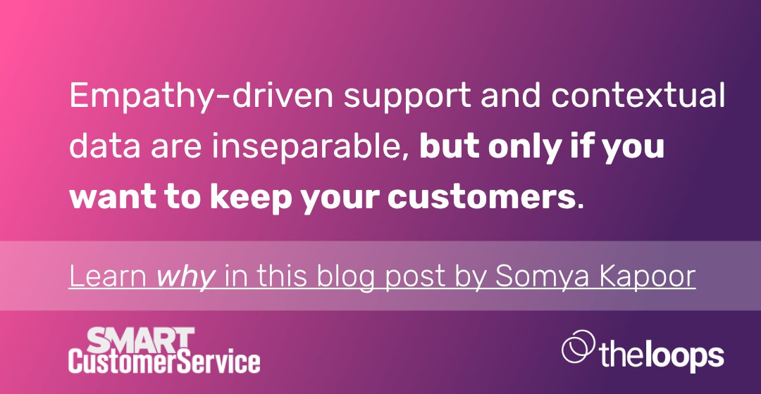 TheLoopsAI's tweet photo. The wave is coming: if you haven't prioritized empathetic, value driven support for your customers, you will soon, and you'll need to embrace contextual data to do it. 

More on the blog: https://t.co/ZeMuWKUD2f

#CustomerSupport #ContextualData #EmpatheticSupport https://t.co/Jw3S0OIGXG