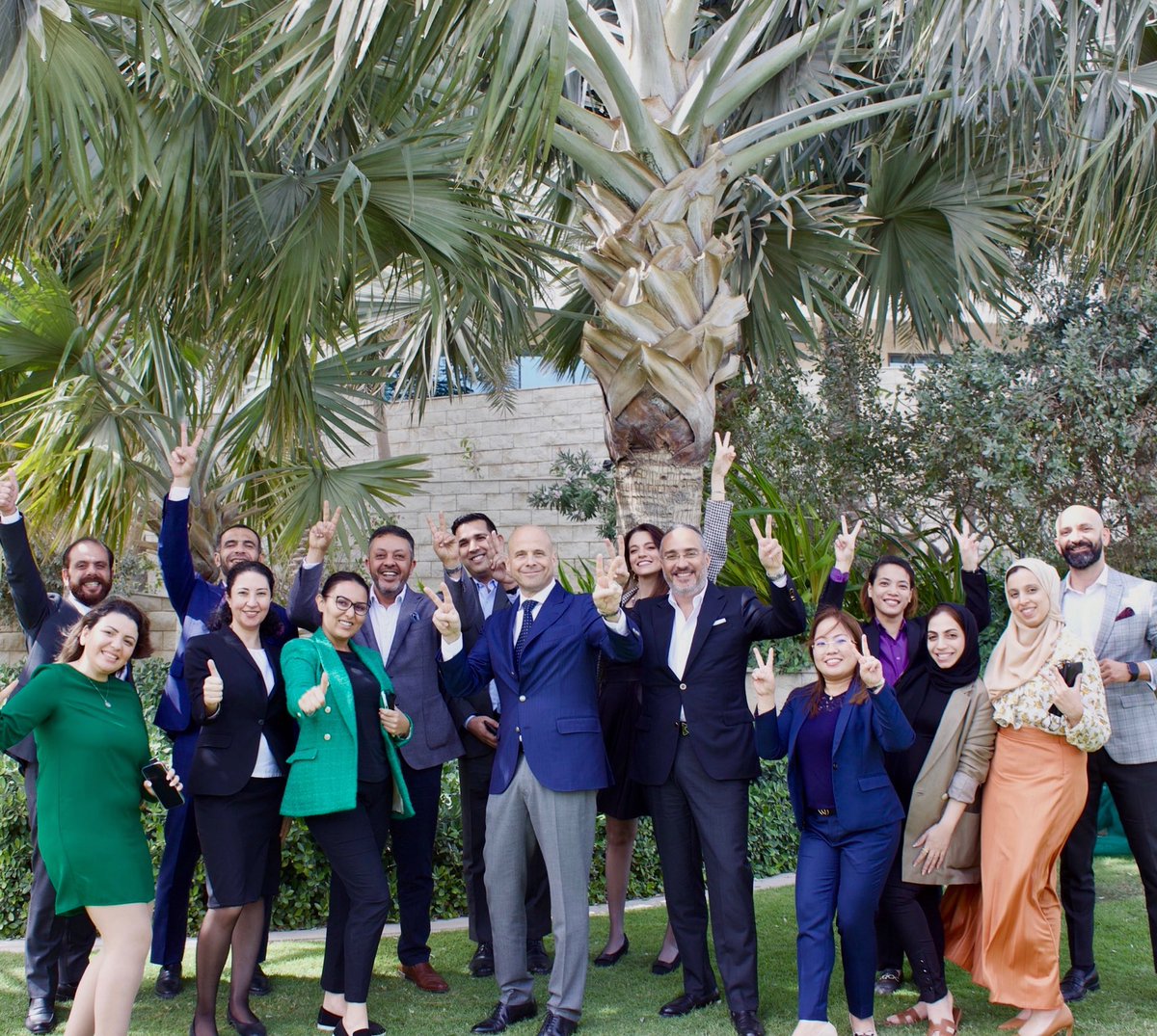 FSBahrain's tweet photo. We are celebrating the success of our teamwork and our 2021 Marketing Hotel of the Year EMEA Award with our President, Hotels and Resorts Operations @ChristianHClerc and our Regional Vice President &amp; General Manager @rzsayess ✨✨
#FourSeasons #FSBahrain https://t.co/wy8L51nBz0