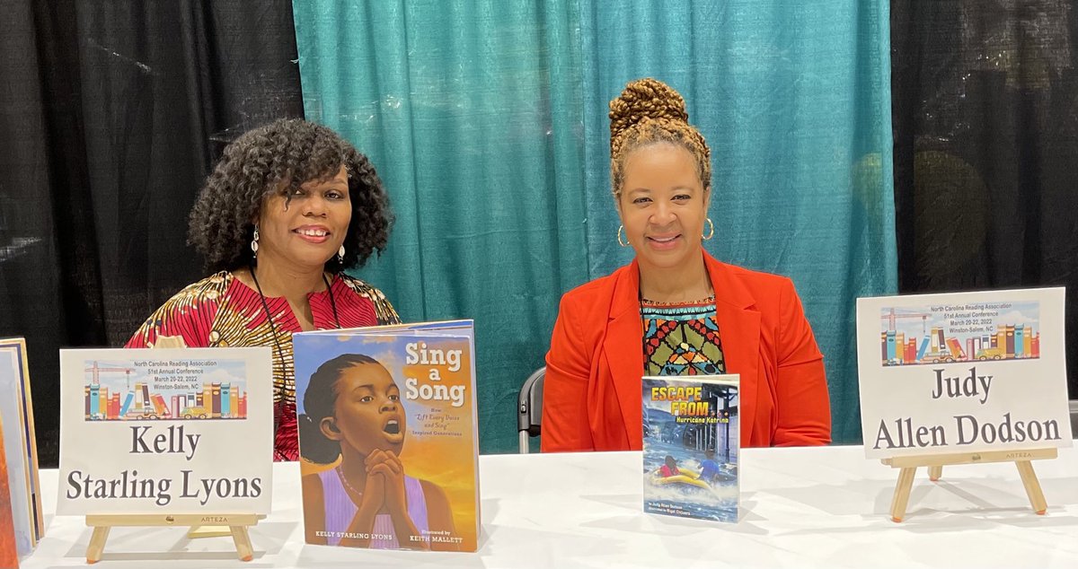 growlearndo's tweet photo. Come see award winning authors ⁦@kelstarly⁩ ⁦@JADLibrarian⁩ at the NCRA Reading Conference! 📚 ⁦@WeAreGCRA⁩ ⁦@laurenfjohnson1⁩ ⁦@NCReadingAssoc⁩ ⁦@Ral_Wake_Read ⁦@WCPSS⁩ #global #read #learn https://t.co/Wqmck8NiEf