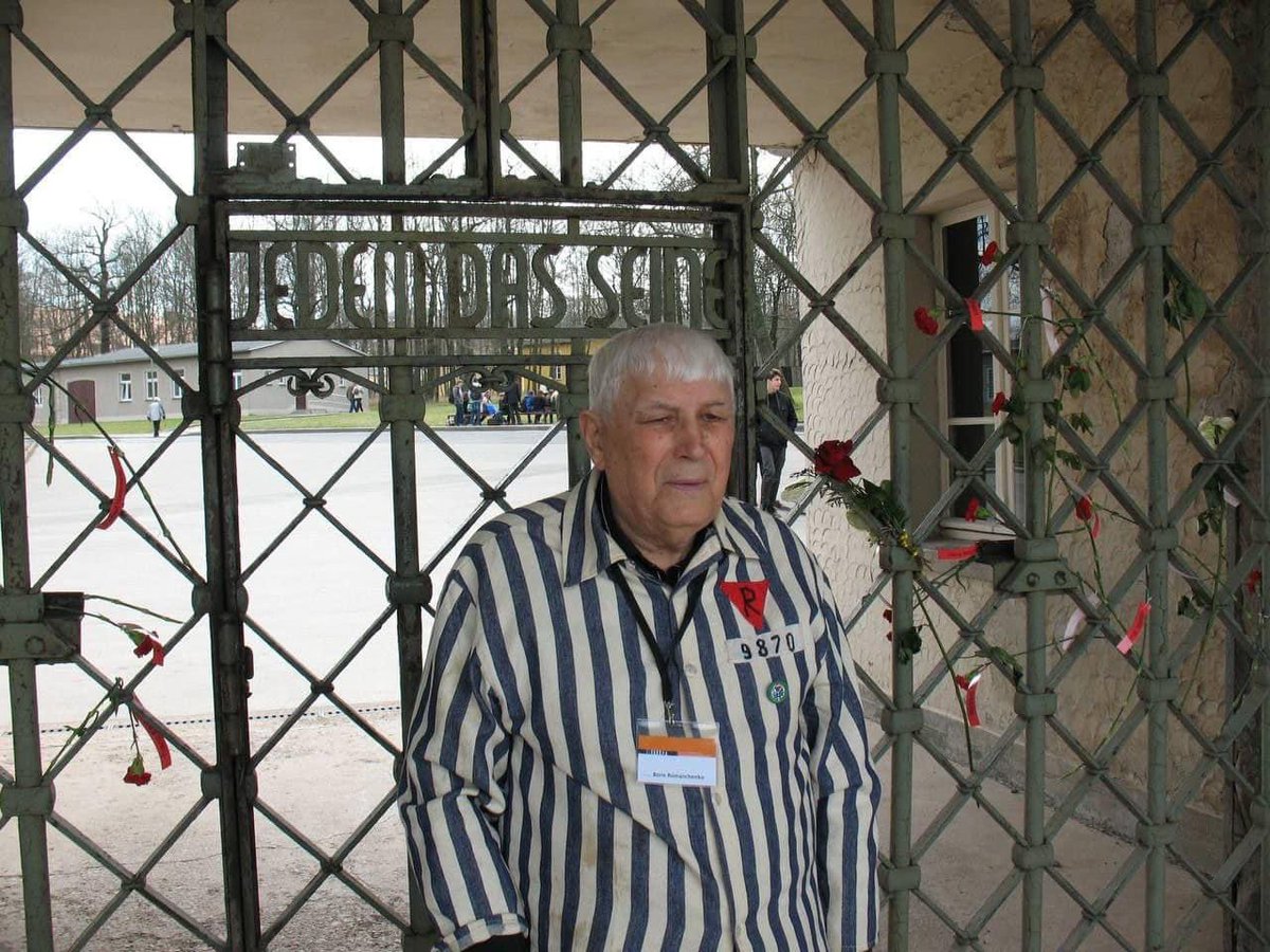 Borys Romanchenko, 96, survived four Nazi concentration camps: Buchenwald, Peenemünde, Mittelbau-Dora, Bergen-Belsen. He lived his quiet life in Kharkiv until recently. Last Friday a Russian bomb hit his house and killed him. Unspeakable crime. Survived Hitler, murdered by Putin.