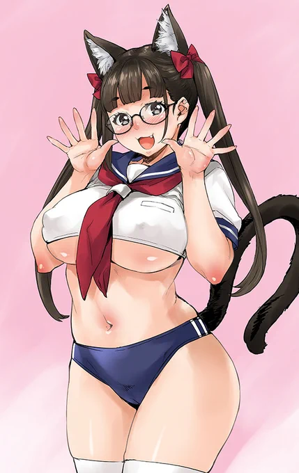 ファンティア更新したよ～(∩'∀`)∩
先日描いたこの画像のコミケカット娘のエロ差分
見に来てね～('ω')

【眼鏡】 せっかくなのでカット差分描いてみた - たくろう×みっくすふらい (たくろう)の投稿|ファンティア[Fantia] https://t.co/CjOsrTBnal #Fantia #ファンティア 