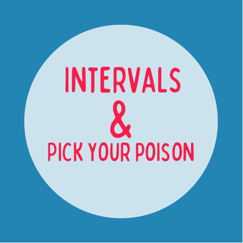 2ndRecess's tweet photo. Pick Your Poison &amp; Intervals! 🏃🏾‍♀️💨 - https://t.co/eXaObSh33s https://t.co/KAnMqa20Bl