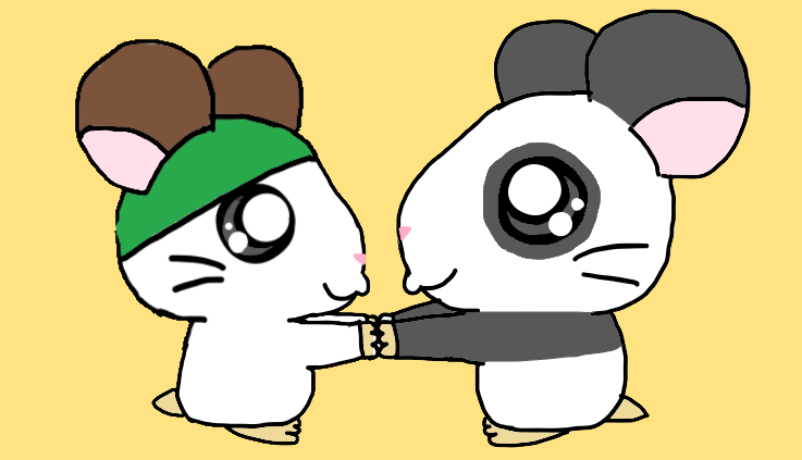 かぶるくん パンダくん ラズリーちゃんとも とっとこハム太郎 かぶるくん パンダくん ラズリーちゃん てをつなごう T Co O0gxcijhpx Twitter