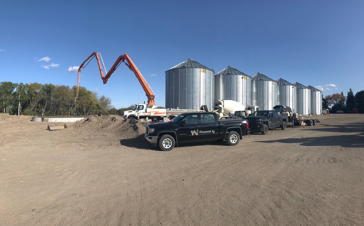 WentworthAg's tweet photo. Wentworth Ag finds grain handling solutions that work for your farm. We specialize in GSI bins. MB, SK, AB contact us today for your quote. Bins ready for #harvest2022.  Financing available! #westcdnag https://t.co/yE42xRBI2N