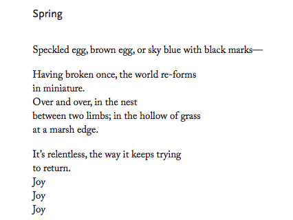 RT @MayaCPopa: A spring poem by Jenny George: https://t.co/XzBYYx9EsD