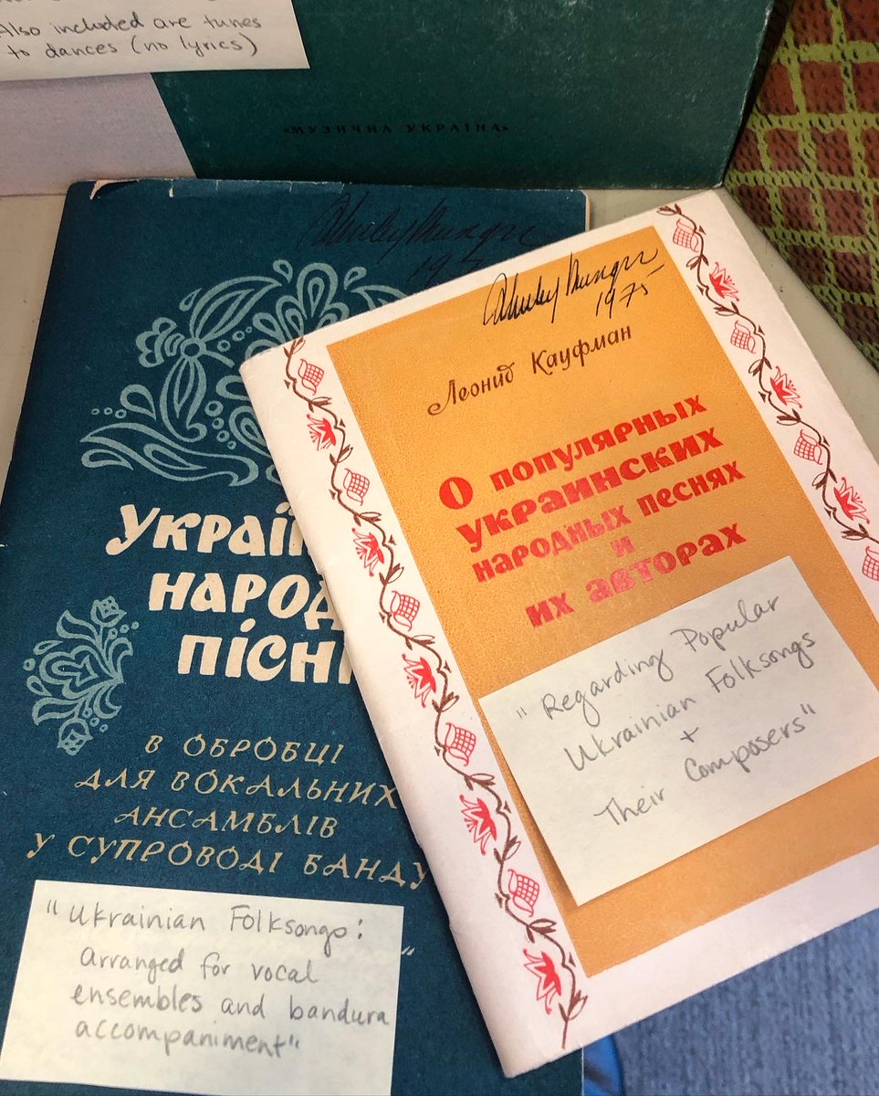 WCUSpecColl's tweet photo. Have you had a chance to look at these Ukrainian Folksong scores yet at Presser Music Library (in Swope)? If not, make sure to do so!
#SpecialCollections #WCULibraries #RareBooks #MusicScores #UkranianMusic #FolkMusic https://t.co/qQJax7tNgl