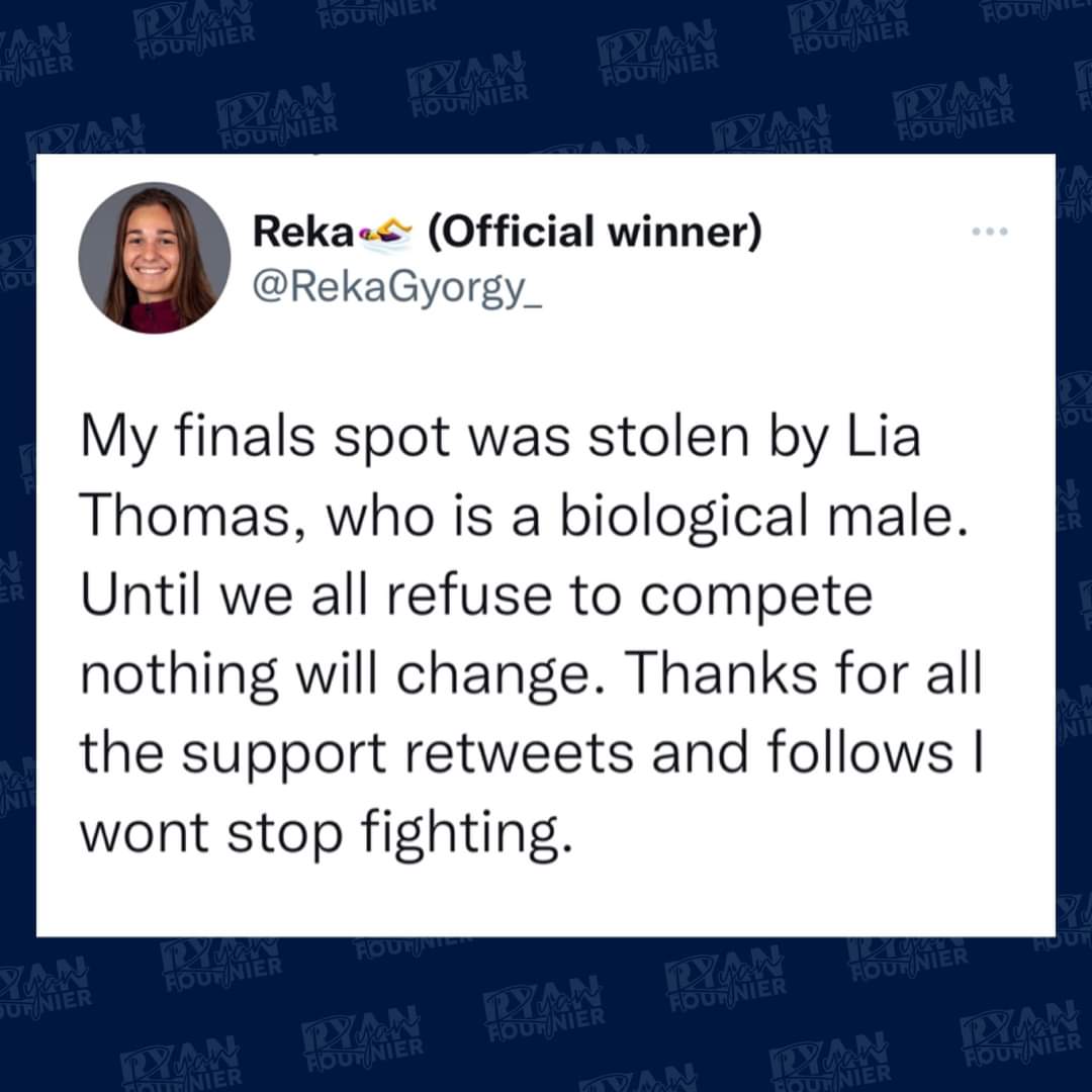 For speaking up for herself and other female athletes, her account has been suspended.