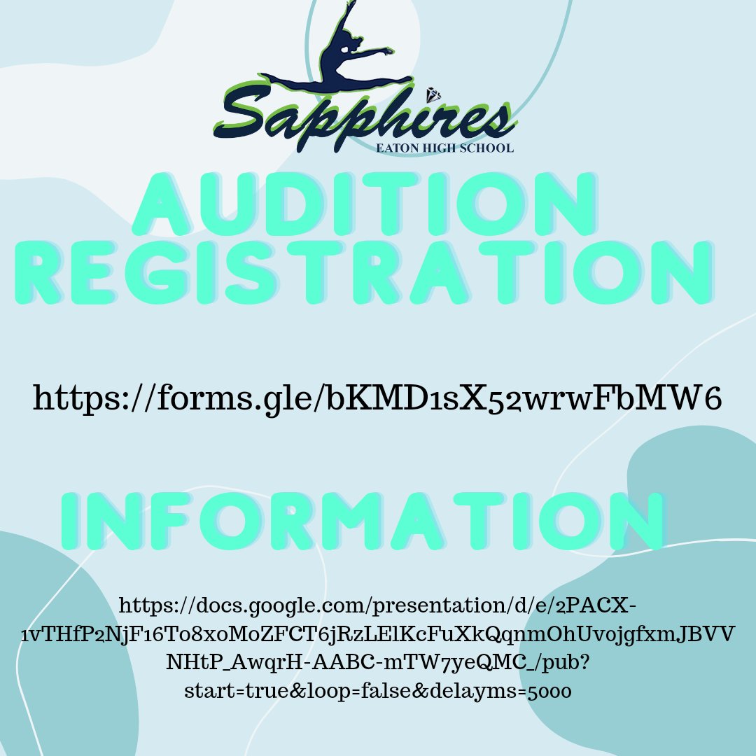 📣2022-2023 Sapphire Audition Registration NOW OPEN