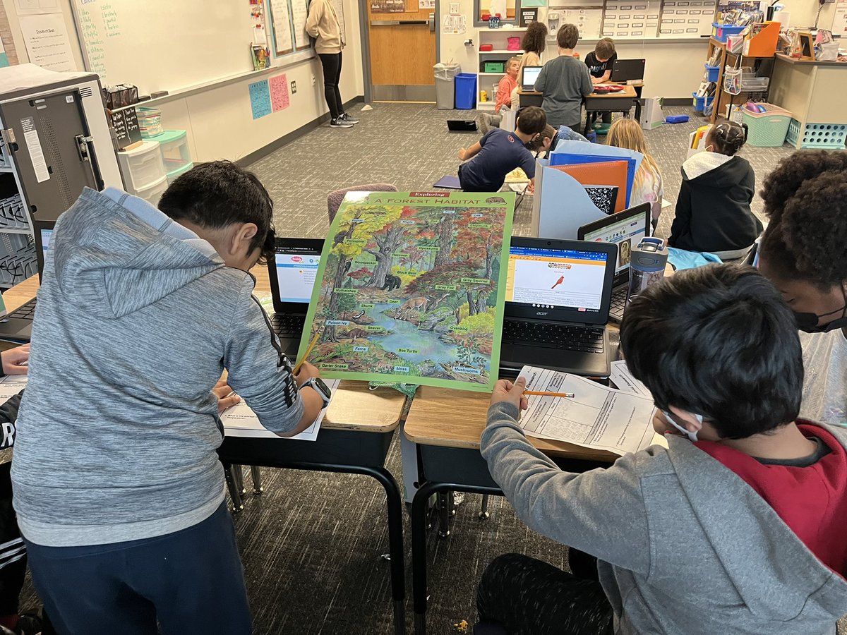 MarciBowerman's tweet photo. You would have thought I gave the kids gold when I passed out these posters! Kids still need to use other things besides technology to do research. @AshleyElem #fisdelemscience https://t.co/LzvwB4l636