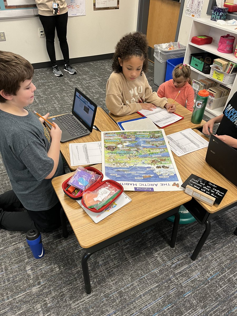MarciBowerman's tweet photo. You would have thought I gave the kids gold when I passed out these posters! Kids still need to use other things besides technology to do research. @AshleyElem #fisdelemscience https://t.co/LzvwB4l636