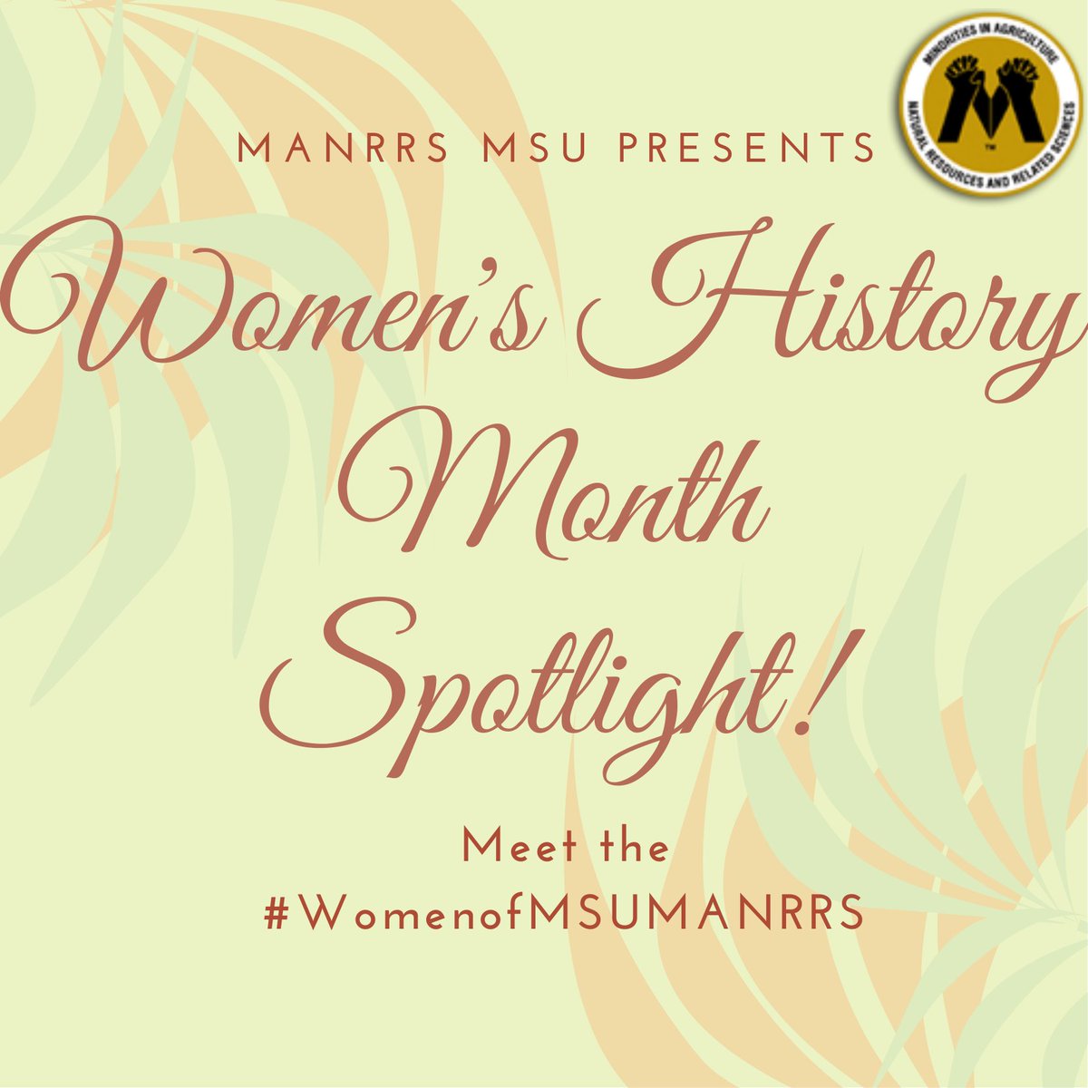 MANRRSMSU's tweet photo. Happy Monday MANRRS Fam! ✨
This Women’s History Month, we will be highlighting the #WomenofMSUMANRRS who are current E-board members. 
Head over to https://t.co/4sK8IBJOQX to view our #WomenofMSUMANRRS Spotlight!

#WomensHistoryMonth
#MichiganStateMANRRS
#WomeninAg
#WomeninSTEM https://t.co/3sTDRYINSK