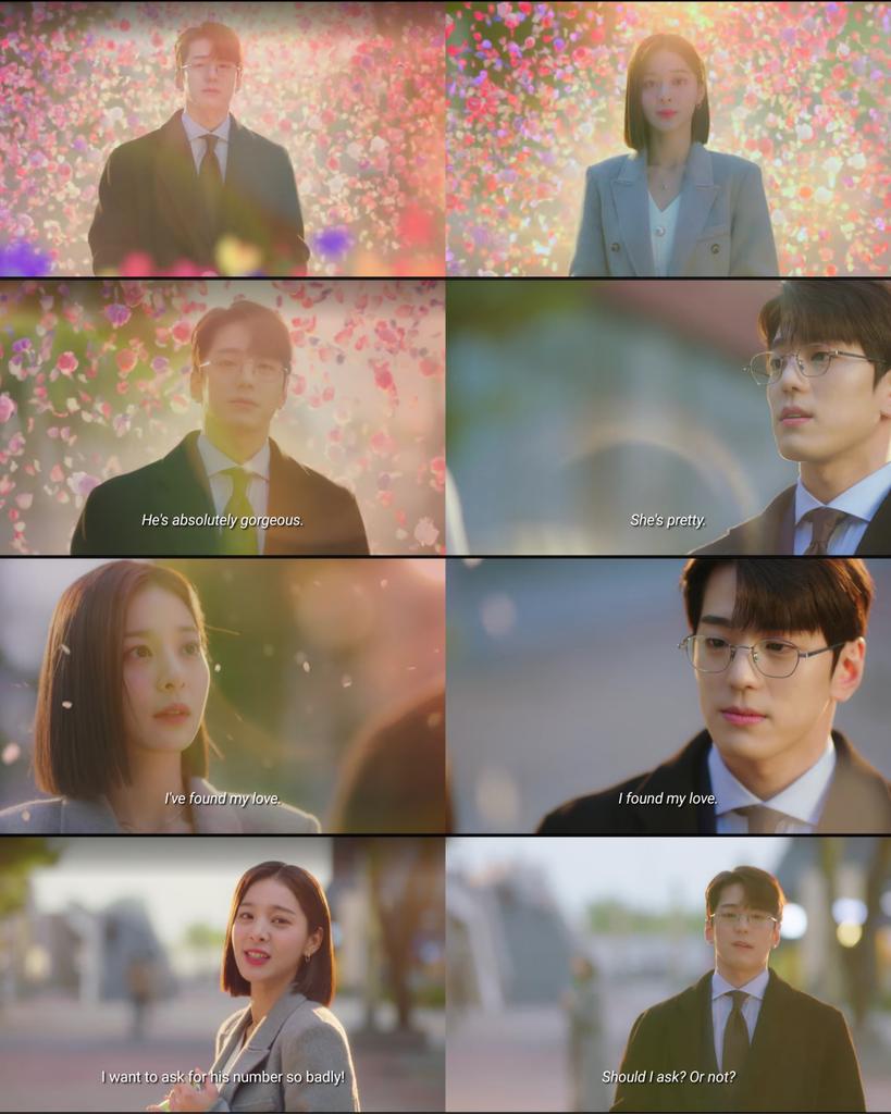 kdramatreats's tweet photo. Sunghoon and Youngseo both fell inlove at first sight with each other at their first encounter 😫💚

Youngseo's POV:                   Sunghoon's POV:
#BusinessProposal #BusinessProposalEp7 https://t.co/zMXQ0A8xYH