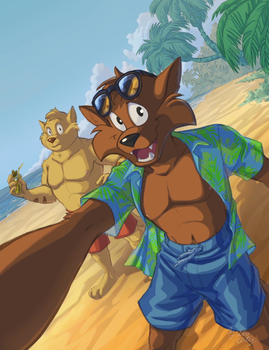 LeoArtis1's tweet photo. A little something nice😊

#swatkats #domesticcat #housecat #tbone #razor #chancefurlong #jakeclawson #furry #furrymale #furryfanart #furryfandom #beach #sea #onthebeach #summer #selfie https://t.co/1AVenFpvf9