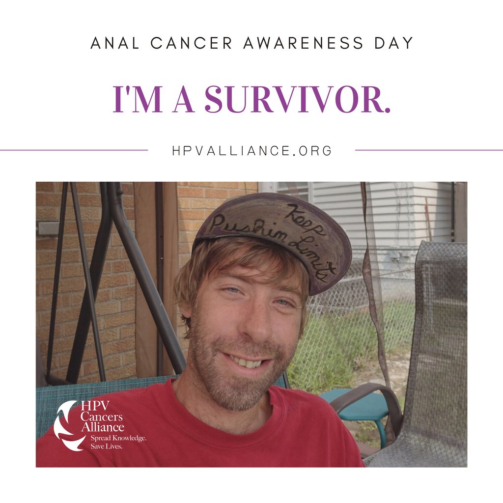 HPVAlliance's tweet photo. In honor of Anal Cancer Awareness Day, we are highlighting survivors who are speaking out about their anal cancer journey in order to help spread knowledge, destigmatize the disease, and save lives. Anal Cancer can happen to anyone. Read Tim's story at ➡️ https://t.co/WHHL12ib8j https://t.co/XhgGGwjHTr