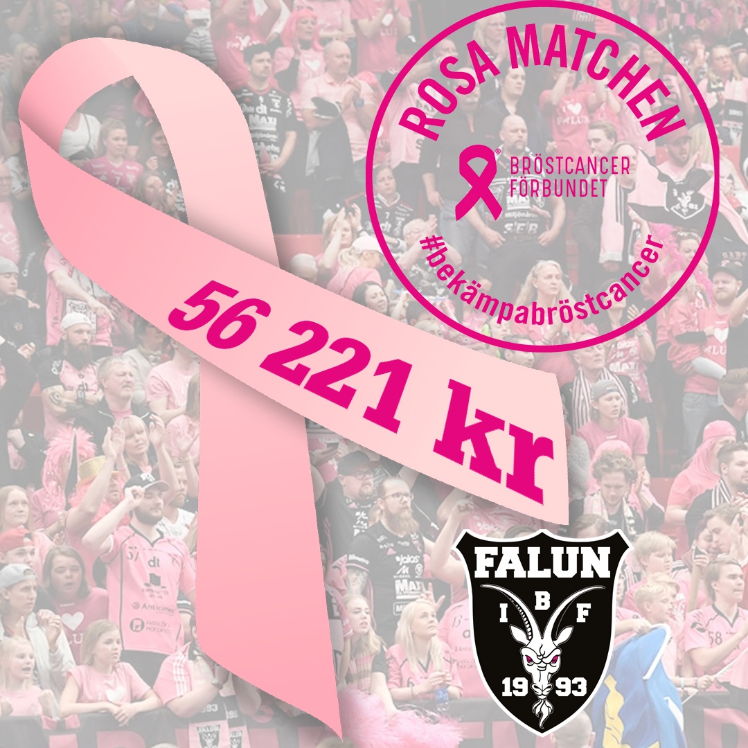 Tröjauktionerna är nu avslutade och vi säger ett stort grattis och tack till alla auktionsvinnare. 
Totalt har de rosa matcherna, med frivillig entré, vår del i 50/50-lotteriet samt tröjauktionerna samlat in 56 221 kr till Bröstcancerförbundet. 
#ibffalun #rosamatchen