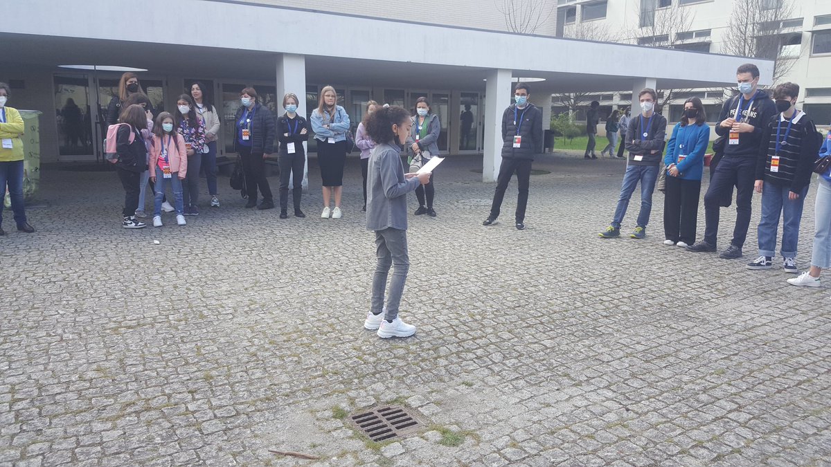 OSJErasmus's tweet photo. We're celebrating World Poem Day and every partner school students read poems in their national languages. #ErasmusPlus @OSJErasmus @ulusalajans #Portugal @Erasmus_Project https://t.co/1i2BrrptP8