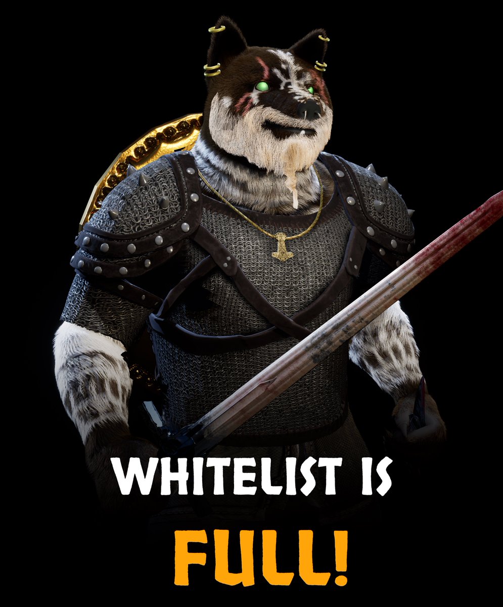 🚀 WHITELIST IS OFFICIALLY FULL 🚀

1250 Whitelist spots have been filled! Congratulations to all Vikings that made the list ⚔️🔥 

Everybody else will be able to mint during public sale on Thursday 🚀 #shibavikings #nft