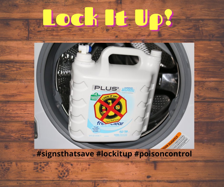 Thanks to our partner <a href="/ChildPrepared/">Institute for Childhood Preparedness</a> for also sharing the importance of keeping children safe. We encourage multiple layers of protection such as using our decal "Lock It Up!"  as a call to action and reminder. #signsthatsave #poisoncontrol #lockitup #prevention