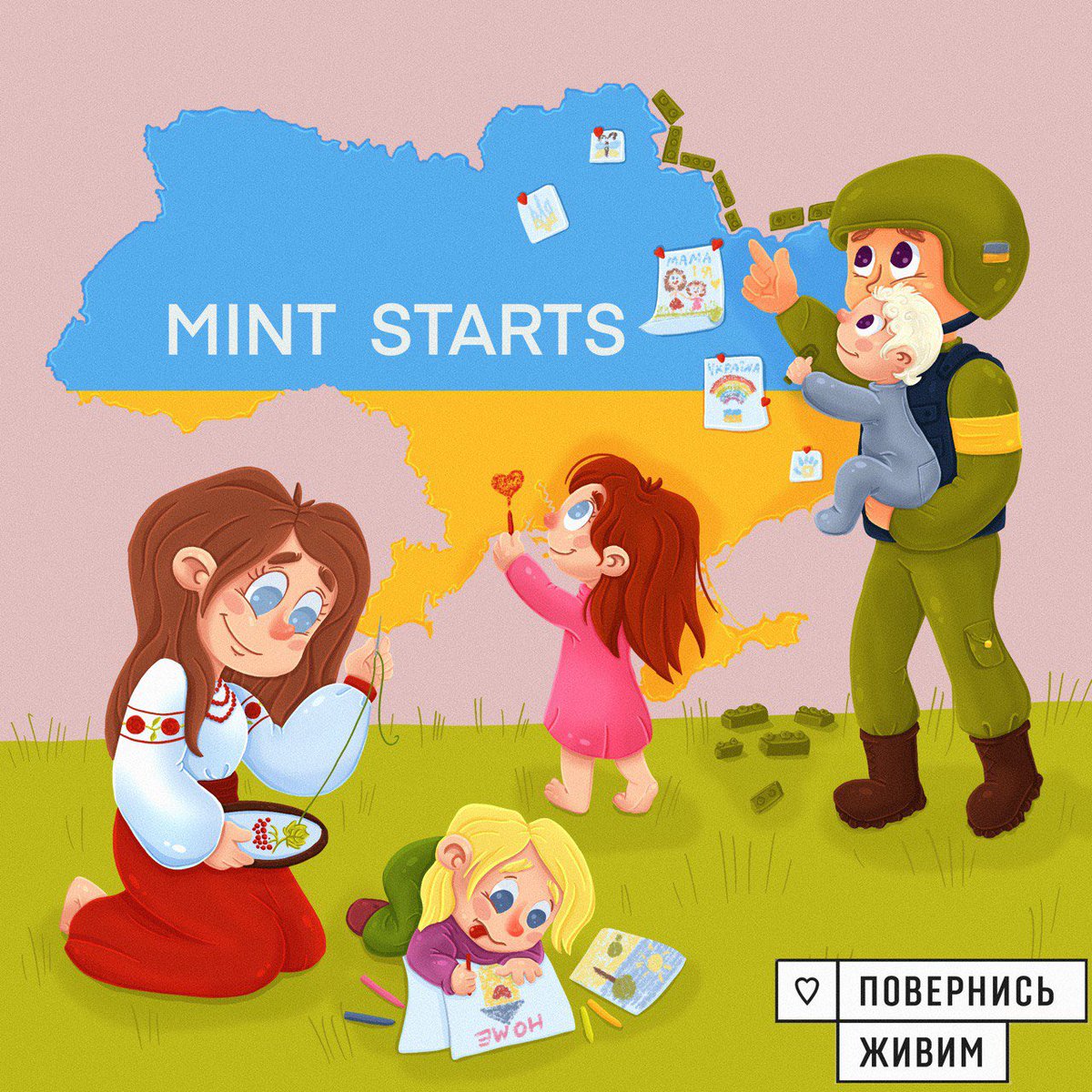 We are excited to launch the minting of our generative NFT collection!
9930 NFTs, hundreds of artists, <a href="/solana/">Solana</a> -based wallets. All to support Ukraine in its struggle for freedom!
Go to pray4ukraine.world
Click 'Mint' and voila!
Crypto community, let's mobilize!
<a href="/toly/"></a>