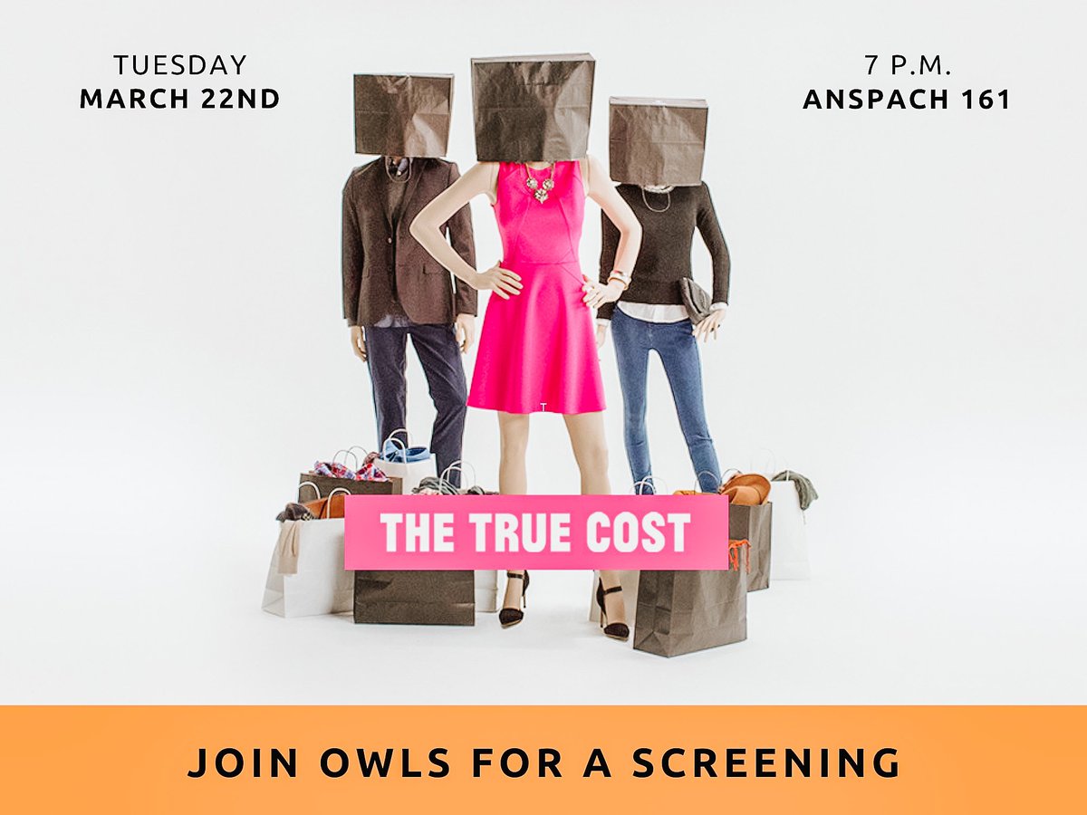 FLOC_CMU's tweet photo. Join us tomorrow for a screening of “The True Cost” https://t.co/dWXRkw9WOI