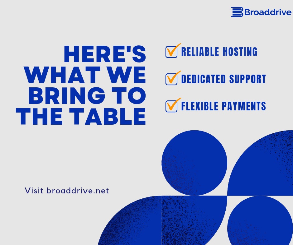 broaddrive's tweet photo. You don't have to worry about what we bring to the table because we are bringing plenty!
Visit https://t.co/oTxl0ZhMss for more info!
#broaddrive #webhosting #domains #monday https://t.co/hAMJttnZh4