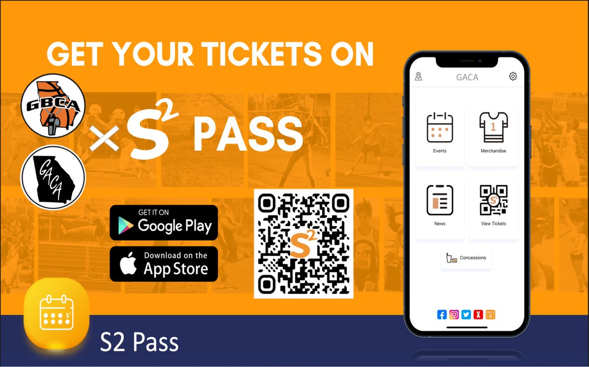 The GBCA/GACA Basketball ALL-STAR tickets are on sale now through the S2 Pass app. Download the S2 Pass app and search 'GACA' to get your tickets today! Tickets will be scanned upon entry. Gate opens at 10:00 am at the Gateway Arena. @GACACoaches @GAcoaches #AllStarBasketball