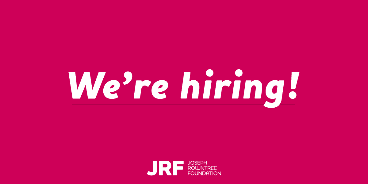 We're hiring at JRF!