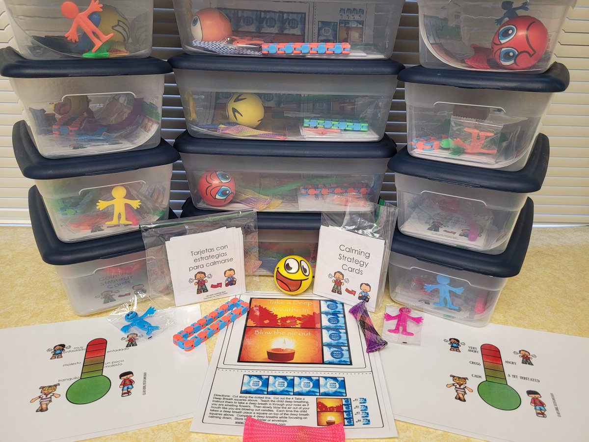 Bsmccay's tweet photo. SELebrating SEL today with SEL Calming Kits for all our wonderful teachers! #SELWorks #TheGISDEffect @WES_Wranglers @gisdSEL https://t.co/W8pI2Rozko