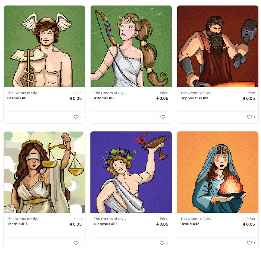 "The Greats of Olympus" on <a href="/opensea/">OpenSea</a> 
Some pieces from the collection

opensea.io/collection/the…