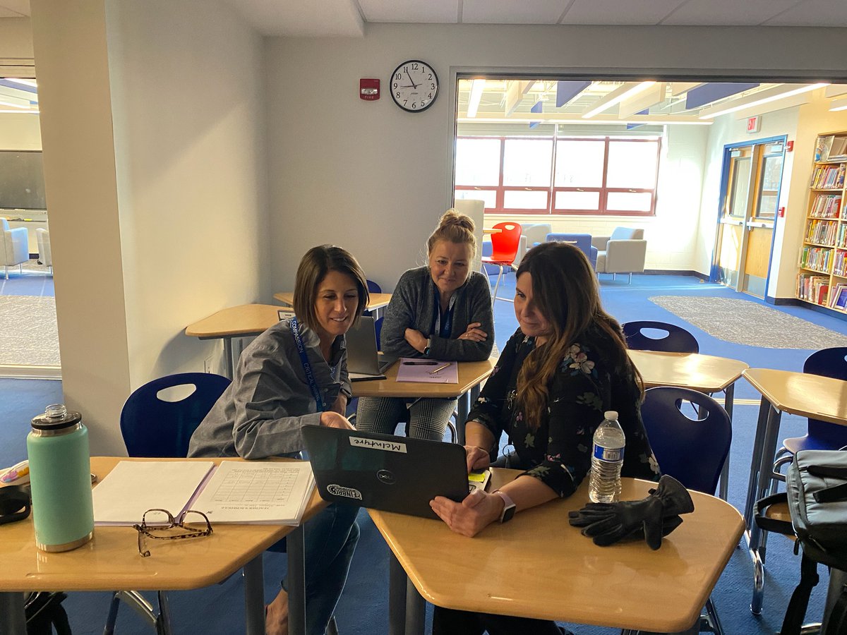 We love collaboration!  After successfully streamlining the sub coverage process at CHS, it was a pleasure  meeting with Kim Locascio and Alicia Martin to work together to help bring this process to GFMS.  We❤️Technology! <a href="/MrsMartinsClas1/">Mrs. Martin's Class</a> #Carmel6Cs #Collaboration #Communication