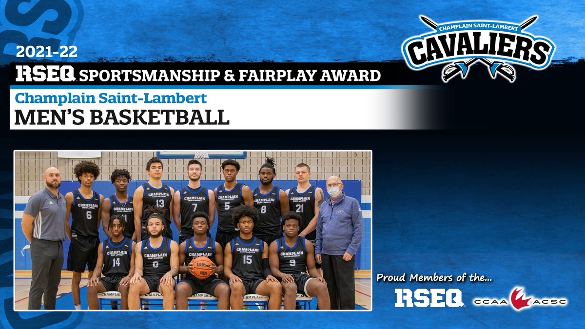 Champlain_Cavs's tweet photo. The Cavaliers D1 Men's Basketball team has been selected as this year's winners of the @RSEQ1 Fair Play & Sportsmanship award, as voted on by the members of the league! Congrats! #cavsbluetide #rollbluetide #thechamplaincavs https://t.co/Dx1xF7lwRf