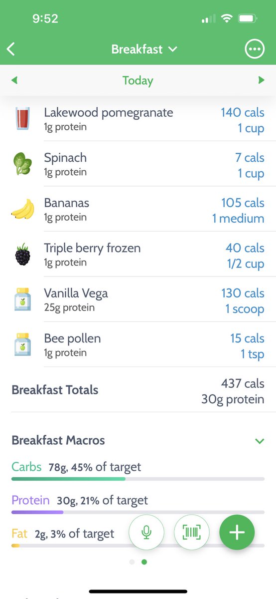 MoodyAssCancer_'s tweet photo. Getting in that Protein 💜 #CleanEating #Plantbased #PostGym #Nutrients #MyNetDiary https://t.co/uqQ6K6brpm
