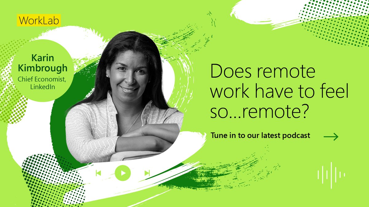 Microsoft365's tweet image. We sat down with LinkedIn’s chief economist Karin Kimbrough to discuss the top trends shaping the new world of work in the latest #WorkLab podcast. Check it out: msft.it/6016wirPA